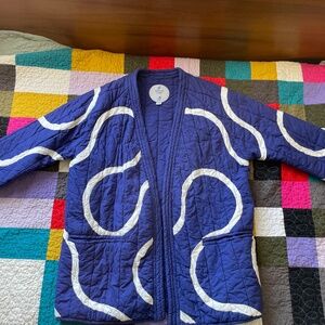 Haptic Lab Quilted Coat in Blue, Size S/M